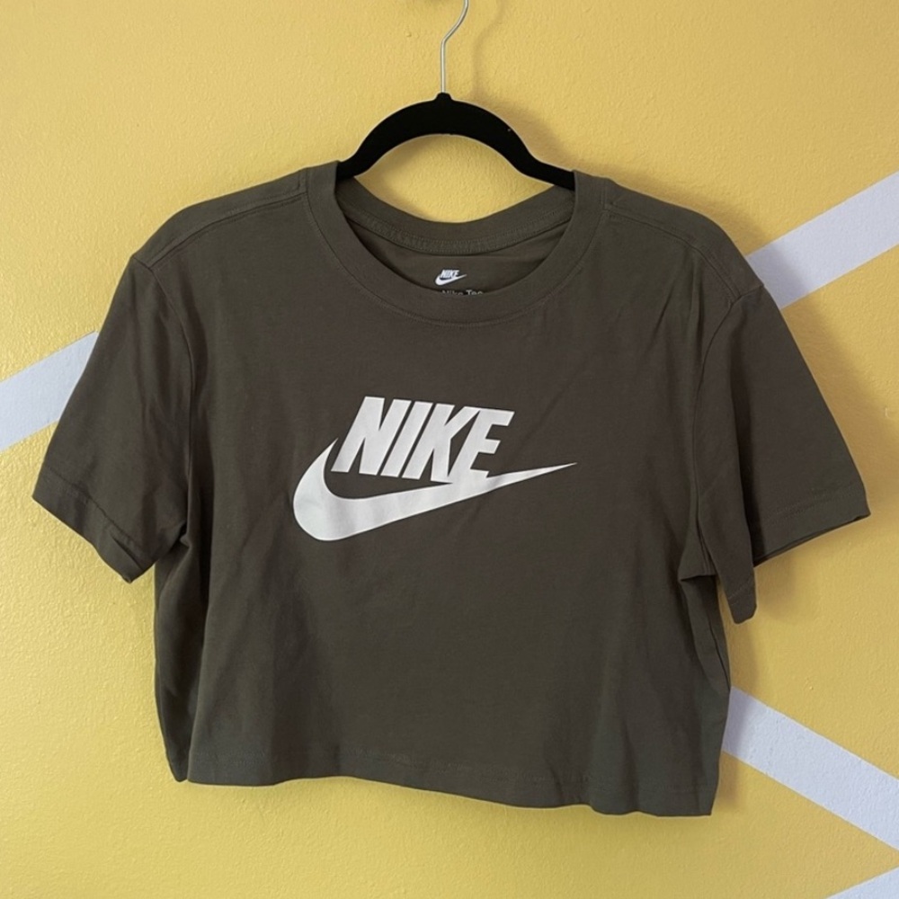 Nike Olive Green Women's Crop Top